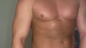 Masturbate with a Buff Gym Daddy CumShot Orgasm