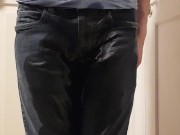 Soaking jeans with lots of pee - Screenshot 13 of 16 - Diaper