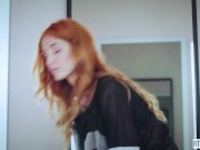 FITTING-ROOM Alternative Model Red Fox tries on some thongs and fucks her ass 3/16