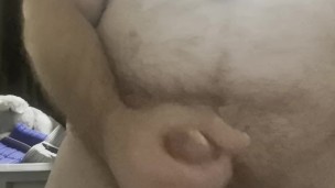 Fucking my ass hard and deep while jerking my cock. I shoot a huge, thick, creamy load.