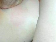 I squeezed my husband's balls and he gave me a huge cum in my pussy 11/16