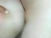 I squeezed my husband's balls and he gave me a huge cum in my pussy 12/16