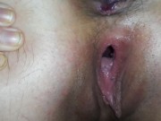 Wet PUSSY hole inside CLOSE UP after fuck 4/16