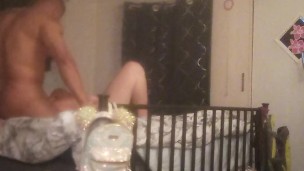 Caught sexy milf masturbating and interrupted and pounded her pussy