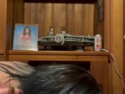 emo slut swallows whole load