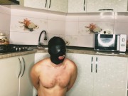 Pissing. Dominatrix Nika sings the bottom with her juice in slow motion. 2/16