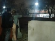 girl flashing naked in the street fucking in public voyeurs and caught by the police 3/16