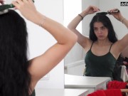 Tight virgin pussy brunette orgasms herself 2/16