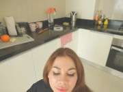 Cooking lunch was finished with hard cowgirl riding and cum 2/16