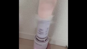 魔改造した電動オナホでおちんちんを苛める動画♡回転凄くてびっくりした//
