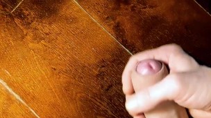 A quick dump of cum on dining table