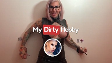 MyDirtyHobby - Blonde babe milks cocks at gloryhole