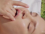 WOWGIRLS Super cute girl Ellie Luna taking a break in the park and playing with her pussy 4/16