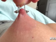 He Play Pierced Nipples With Hot Milf Big Boobs and she rubbing Nipples too 16/16