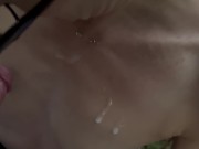 I meet a hot girl in the woods and I cum on her small tits after a good blowjob 16/16