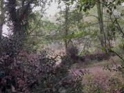 I meet a hot girl in the woods and I cum on her small tits after a good blowjob 3/16