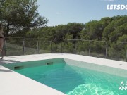 Extra Horny Babes Amelia & Adel Need Some Hot Fingering By The Pool - A GIRL KNOWS 8/16