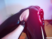 Tied Sexy Latex Girl Tied And Hard Fisted 4/16