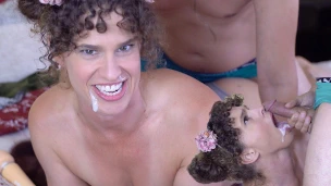 OMG! Two nymphomaniacs, cum-hungry stepsisters suck your sperm out.