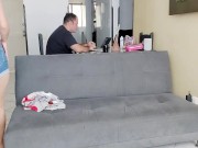 I was horny at my best friend's house, her stepbrother didn't like me so I masturbated nearby while 2/16