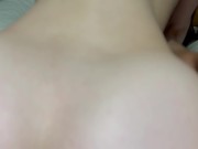 Creampie sex with beautiful teen girlfriend, pussy twitching in orgasm 7/16