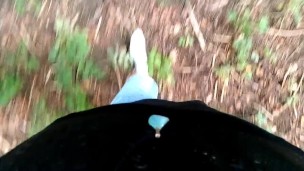 White socks POV outdoor walking, worshiping and making them dirty