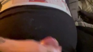 Jack off & cum in blue socks