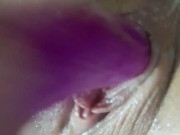 Bitch masturbates with her dildo and squirts🥵 12/16