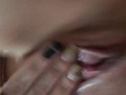 Bitch masturbates with her dildo and squirts🥵 15/16