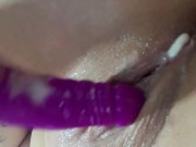 Bitch masturbates with her dildo and squirts🥵 8/16