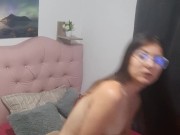 Horny babe fucks her teddy bear with a strap-on and lots of lube 10/16