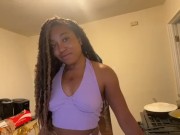 Petite Ebony Fijii Pornbox in Heels Twerking