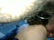 Closeup hard fucking milf, big moaning and slapping her face 11/16