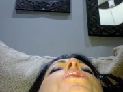 Closeup hard fucking milf, big moaning and slapping her face 16/16