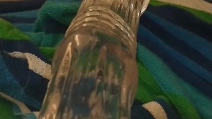 Sissy gets ass fucked by horse dildo