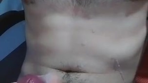 Cum on my chest after waking up super horny