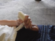 【イキ声】いつも通りのオナニー、最後はティッシュに射精・・・ - Screenshot 14 of 16 - オナニー