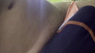 Public ass fuck and dick wank, butt plug tail, public anal and cock fun, tail fucking ass, solo nude