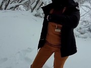 BJ in the snow - El takes G's load on the mountain! 5/16