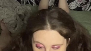 BBW sucking out daddy’s thick hot CUMLOAD from the tip
