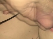 Wife strongly masturbates nipples and drinks a lot of sperm 10/16