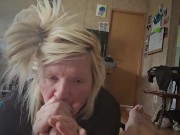 Blonde Sucks Big Uncut Cock Before Husband Comes Home 13/16