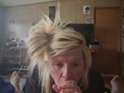 Blonde Sucks Big Uncut Cock Before Husband Comes Home 14/16