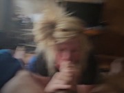 Blonde Sucks Big Uncut Cock Before Husband Comes Home 15/16