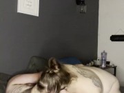 BBW stepmom MILF blowjob fingering fucking missionary cum shot your POV 7/16