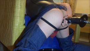 Anal horse dildo fucks me until cum