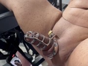 My strap On Stories - I MAKE him CUM thru a CAGE before I SUCK HIM OFF & SWALLOW his CUM. 👅💦 POV 3 3/16