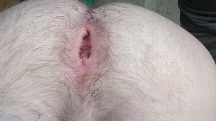 Anal gape and fishing attempt with xl tunnel plug