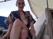 MILF Plays Solo Outside on Boat 1/16