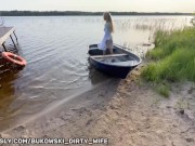 risky outdoor sex on the boat on eyes of neighbors 8/16